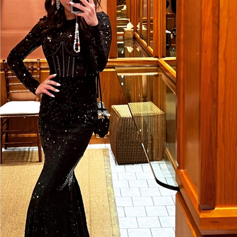 Dolce & Gabbana Sequin Gown w/ corset